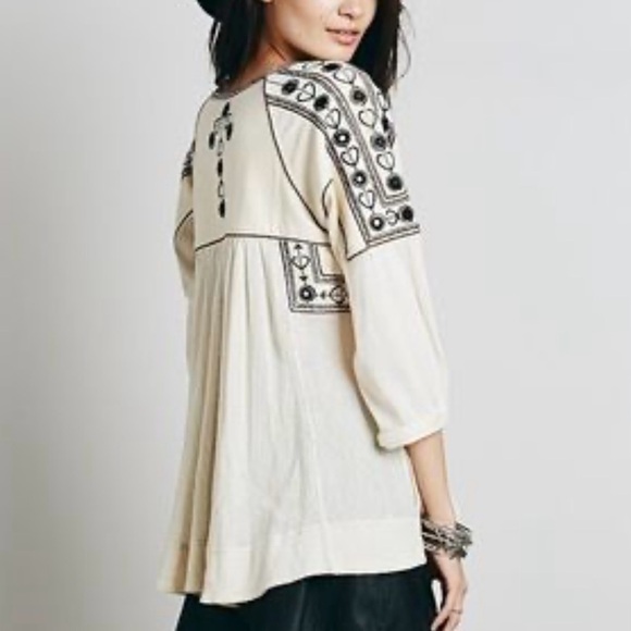 New Romantics by Free People - Cream Embroidered Blouse - Picture 2 of 7